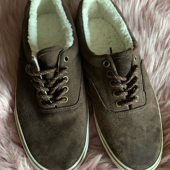 Suede Vans Faux Fur Lining Size 8 - Picture 3 of 8